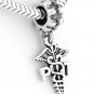 STERLING SILVER PT PHYSICAL THERAPIST EUROPEAN BEAD