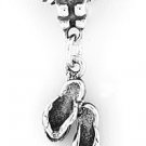 STERLING SILVER DANGLING FLIP FLOP EUROPEAN BEAD