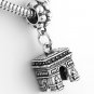 STERLING SILVER DANGLING ARC D'TRIOMPHE, PARIS EUROPEAN BEAD