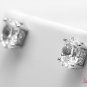 STERLING SILVER CZ OVAL FILIGRI STUD EARRINGS 8X6MM