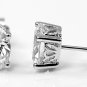STERLING SILVER CZ OVAL FILIGRI STUD EARRINGS 8X6MM