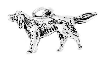 STERLING SILVER IRISH SETTER DOG CHARM/PENDANT