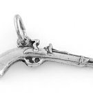 STERLING SILVER FLINTLOCK PISTOL CHARM/PENDANT