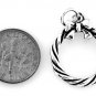 STERLING SILVER CHRISTMAS WREATH W/ BOW CHARM/PENDANT