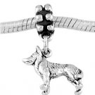 STERLING SILVER DANGLE SLED DOG - HUSKY DOG EUROPEAN BEAD