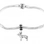 STERLING SILVER DANGLE SLED DOG - HUSKY DOG EUROPEAN BEAD