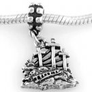 STERLING SILVER DANGLE CROSSES ON CALVARY EUROPEAN BEAD