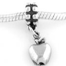STERLING SILVER DANGLE APPLE EUROPEAN BEAD