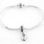STERLING SILVER DANGLE APPLE EUROPEAN BEAD