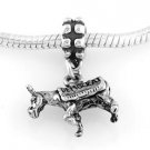 STERLING SILVER DANGLE DEMOCRAT DONKEY EUROPEAN BEAD