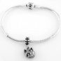 STERLING SILVER DANGLING BULLDOG EUROPEAN BEAD