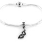 STERLING SILVER DANGLE MARDI GRAS MASQUERADE MASK EUROPEAN BEAD