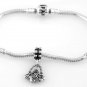 STERLING SILVER DANGLE VINTAGE PURSE EUROPEAN BEAD