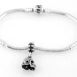 STERLING SILVER DANGLE 3D FOOTBALL HELMET EUROPEAN BEAD