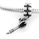 STERLING SILVER DANGLING 3D DART EUROPEAN BEAD