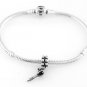STERLING SILVER DANGLING 3D DART EUROPEAN BEAD