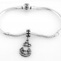 STERLING SILVER DANGLE SPIT HAPPENS BABY BIB EUROPEAN BEAD