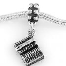 STERLING SILVER DANGLING OPEN BIBLE EUROPEAN BEAD