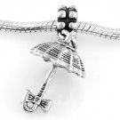 STERLING SILVER DANGLE UMBRELLA w/ BOW EUROPEAN BEAD