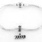 STERLING SILVER DANGLE XOXO HUGS & KISS EUROPEAN BEAD