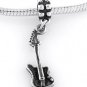 STERLING SILVER DANGLE ELECTRIC GUITAR EUROPEAN BEAD