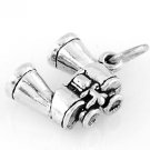 STERLING SILVER 3D BINOCULARS CHARM/PENDANT