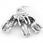 STERLING SILVER 3 MONKEYS-NO EVIL CHARM/PENDANT