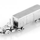 STERLING SILVER SEMI TRUCK (SOLID) CHARM/PENDANT