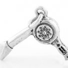 STERLING SILVER 3D LARGE HAIR DRYER HAIR STYLIST CHARM