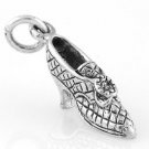 STERLING SILVER VICTORIAN STYLE HIGH HEEL CHARM/PENDANT