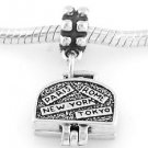 STERLING SILVER DANGLING TRAVEL SUITCASE EUROPEAN BEAD