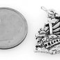STERLING SILVER THREE CROSSES ON CALVARY CHARM/PENDANT