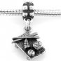 STERLING SILVER DANGLE SUSHI PLATE EUROPEAN BEAD