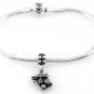 STERLING SILVER DANGLE SUSHI PLATE EUROPEAN BEAD