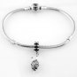 STERLING SILVER DANGLE YARN AND NEEDLES EUROPEAN BEAD