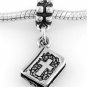 STERLING SILVER DANGLE 2 SIDED HOLY BIBLE EUROPEAN BEAD