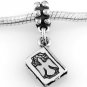 STERLING SILVER DANGLE 2 SIDED HOLY BIBLE EUROPEAN BEAD