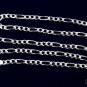 STERLING SILVER 8MM ITALIAN FIGARO LINK 24" NECKLACE