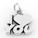 STERLING SILVER I LOVE YOU CHARM/PENDANT