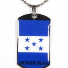 Honduras Flag Polymer Glazed Color Photo Dog Tag