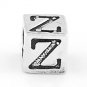 STERLING SILVER BLOCK LETTER INITIAL Z CUBE CHARM
