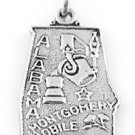 STERLING SILVER STATE OF ALABAMA CHARM/PENDANT