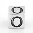 STERLING SILVER BLOCK LETTER INITIAL O CUBE CHARM
