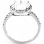 STERLING SILVER ROUND CUT CZ ENGAGEMENT RING SZ 9
