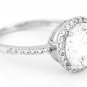 STERLING SILVER ROUND CUT CZ ENGAGEMENT RING SZ 9