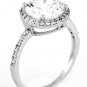STERLING SILVER ROUND CUT CZ ENGAGEMENT RING SZ 8