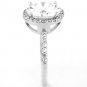 STERLING SILVER ROUND CUT CZ ENGAGEMENT RING SZ 8