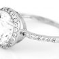 STERLING SILVER ROUND CUT CZ ENGAGEMENT RING SZ 7