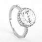 STERLING SILVER ROUND CUT CZ ENGAGEMENT RING SZ 7
