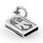 STERLING SILVER 2 SIDED HOLY BIBLE (DOVE/ CROSS) CHARM/PENDANT